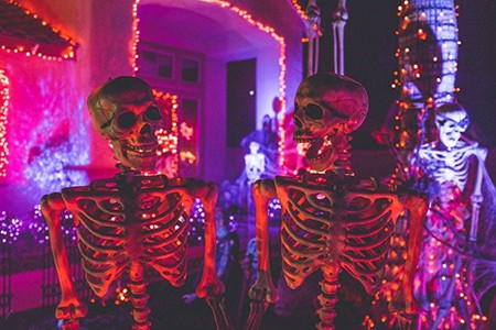 décoration squelette soirée halloween