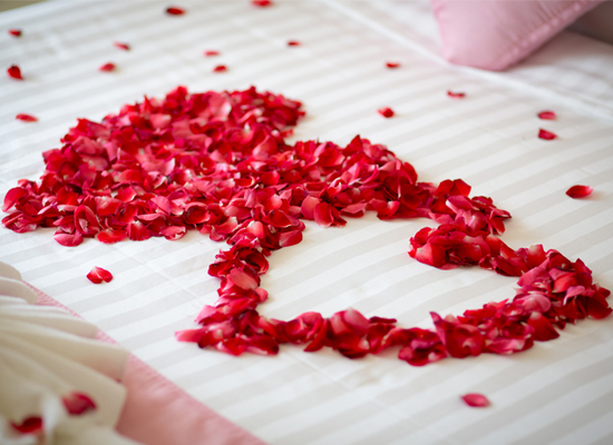 Pétales de roses rouges pas cher pour décoration st valentin